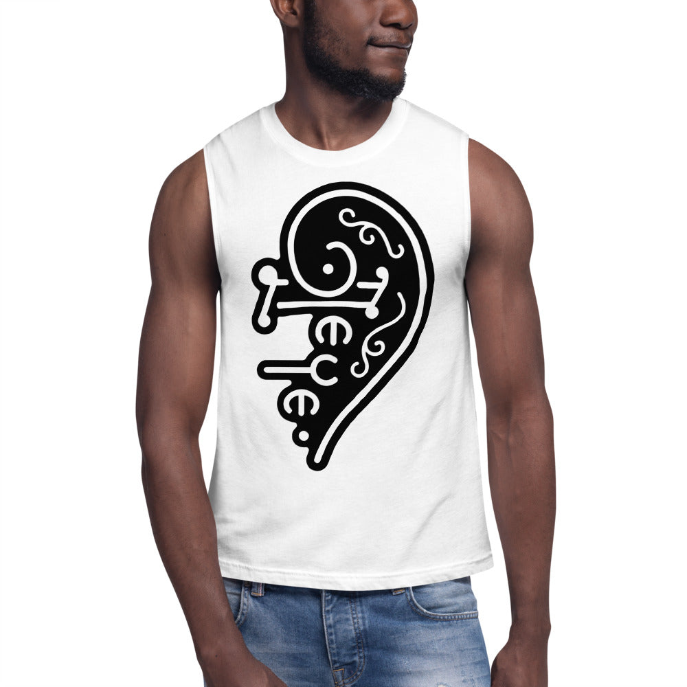 TEYE™ Guitars Official Muscle Shirt (GREY w/BLACK LOGO)