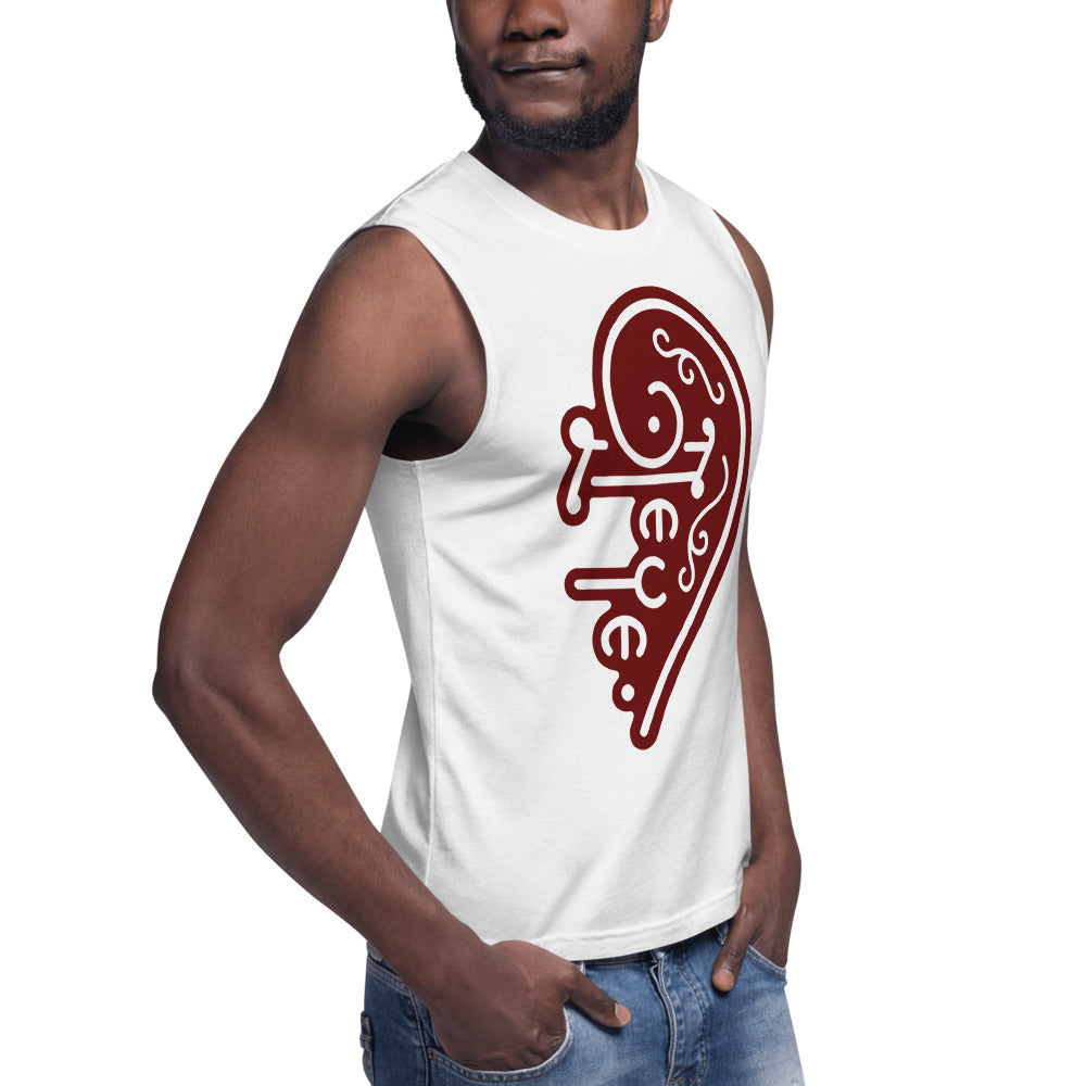 TEYE™ Guitars Official Muscle Shirt (BLACK/GREY/WHITE w/RED LOGO)